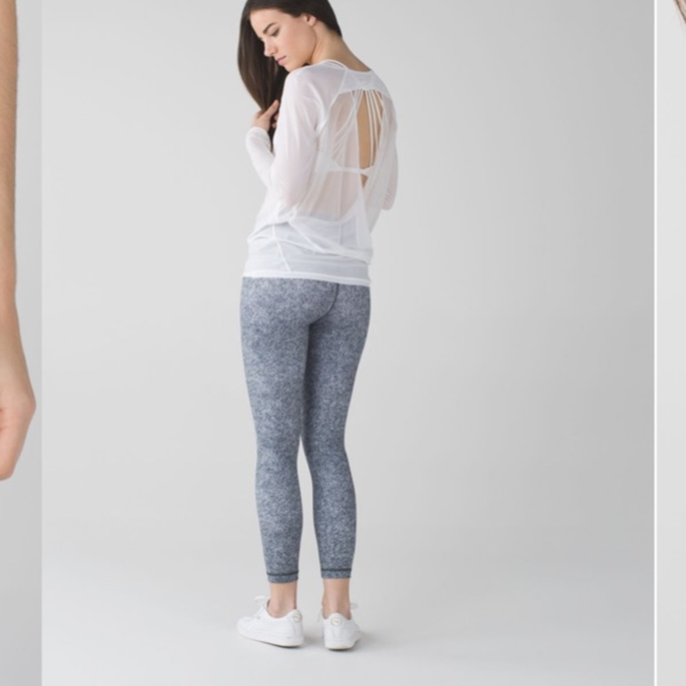 Lululemon High Times Pant Rio Mist White Black Sz 4